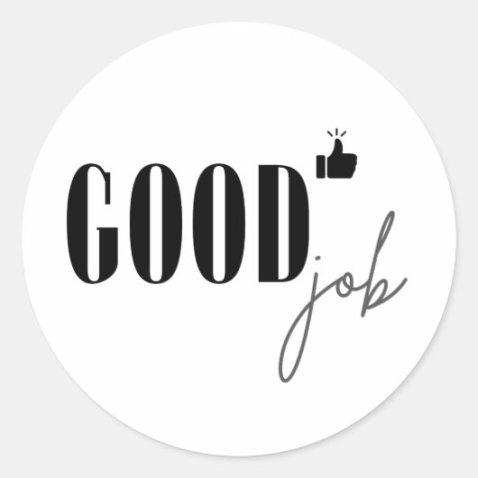 Goed werk ronde sticker (Voorkant)