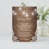 Goed werk | Rustige houten Mason Jar Lights Informatiekaartje (Staand voorkant)