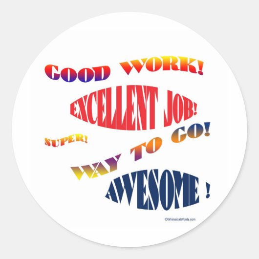 GOED WERK STICKER (Voorkant)