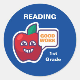 Goed werk! Student Reading Award Sticker aanpassen