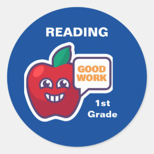 Goed werk! Student Reading Award Sticker aanpassen