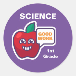 Goed werk! Student Science Award Sticker aanpassen