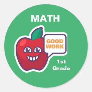 Goed werk! Student Wiskunde Award Sticker aanpasse