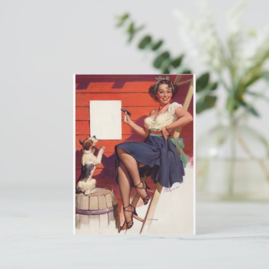 Goed werk wordt afgespeeld briefkaart (Staand voorkant)