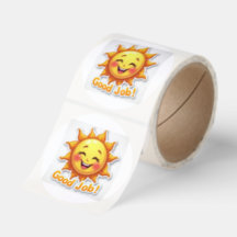 “Goed werk!” Zonnebeloning/motivatie stickers voor