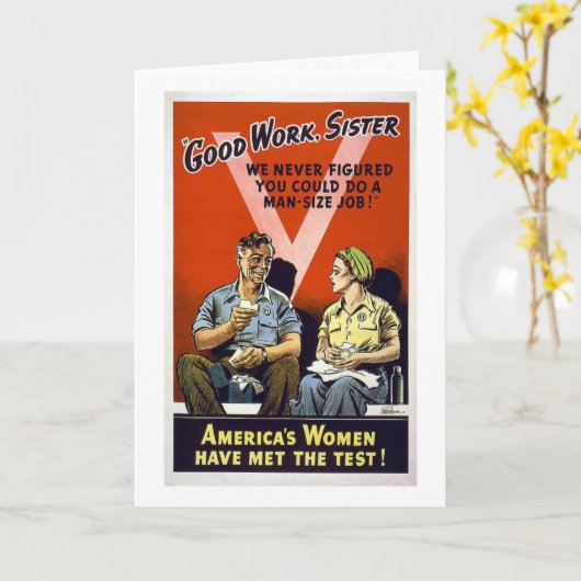 Goed werk zus kaart (Gele Bloem)