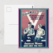  "Goed werk, zuster" exemplaar voor krachtige vrou Briefkaart (Voorkant / Achterkant)