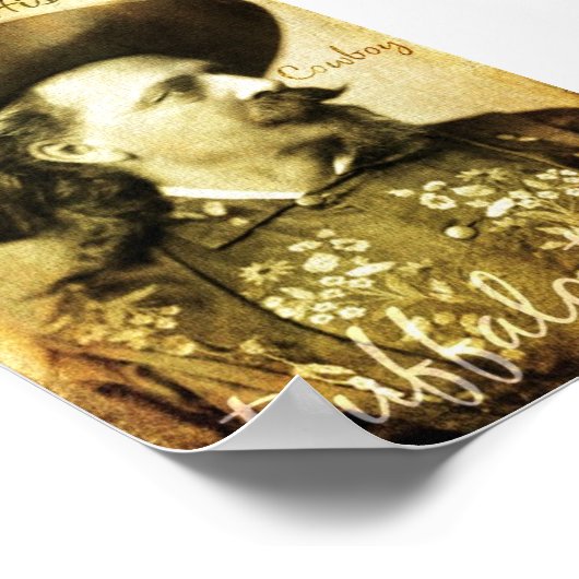 Goed Worn Buffalo Bill Cowboy Poster (Hoek)
