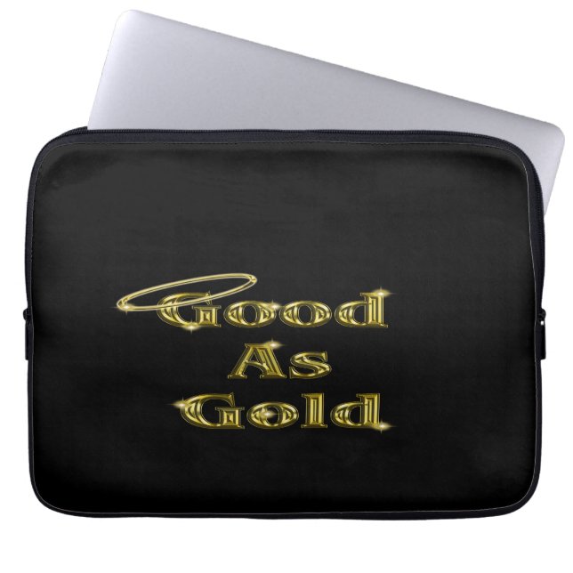 Goed zo als goud laptop sleeve (Voorkant)