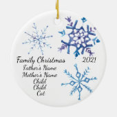 Goed zo. Boom, warme chocolade, familienamen Keramisch Ornament (Achterkant)