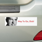 Goed zo, Dick. Bumpersticker (Op auto)