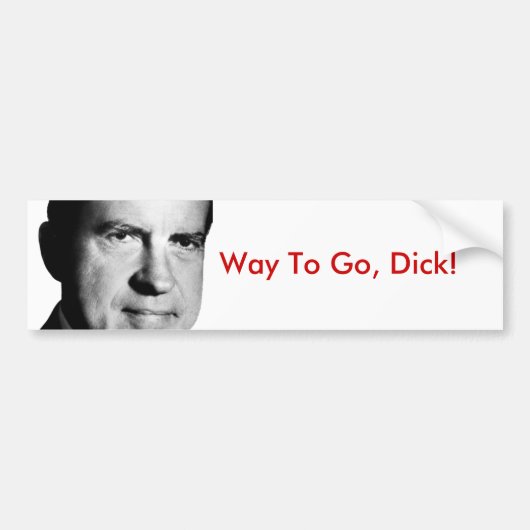 Goed zo, Dick. Bumpersticker (Voorkant)