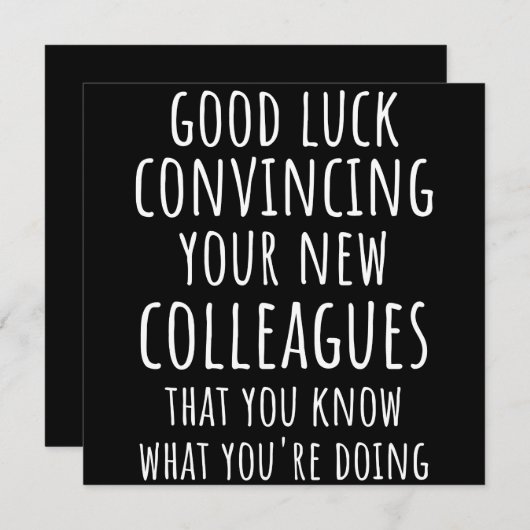 Goed zo om je nieuwe medewerkers te overtuigen dat save the date (Voorkant / Achterkant)