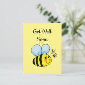Goed zo snel (schattige honingbij) briefkaart (Staand voorkant)