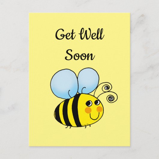 Goed zo snel (schattige honingbij) briefkaart (Voorkant)