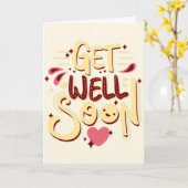 Goed zo snel Wenskaart - Gele Typografie Kaart (Gele Bloem)