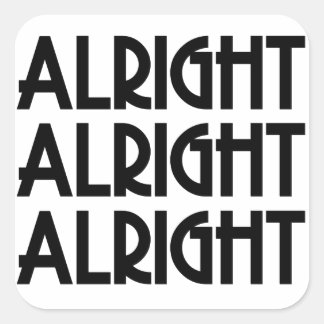 Goed zo vierkante sticker
