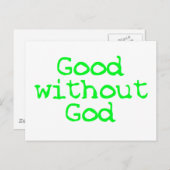 Goed zonder God helder groen Briefkaart (Voorkant / Achterkant)