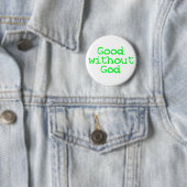 Goed zonder God helder groen Ronde Button 5,7 Cm (In situ)
