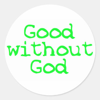 Goed zonder God helder groen Ronde Sticker