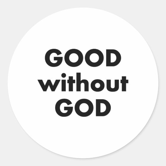 GOED zonder GOD Ronde Sticker (Voorkant)