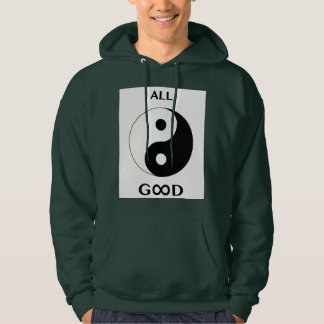 Goed, zwart en wit, yin & yang, radiant hart hoodie