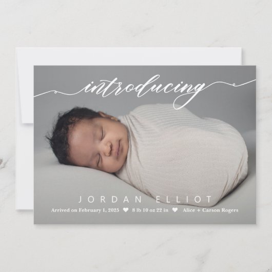 Goedaardige aankondiging van de geboorte van Intro (Voorkant)