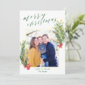 Goedaardige Citrus Tropical Kerstfotokaart Kaart (Staand voorkant)