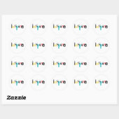 Goedaardige, creatieve, moderne typografie van Ins Ronde Sticker (Vel)