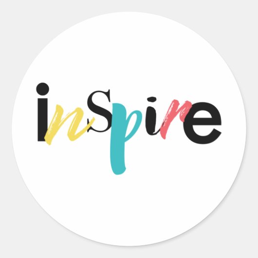 Goedaardige, creatieve, moderne typografie van Ins Ronde Sticker (Voorkant)