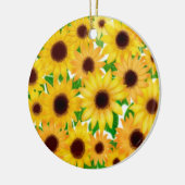 Goedaardige Europese zonnebloementenversiering Keramisch Ornament (Links)