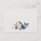 Goedaardige gele blauwe bosjes bruiloft informatiekaartje (Achterkant)