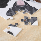 Goedaardige illustratie met honden legpuzzel (Zijkant)