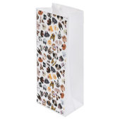 Goedaardige illustratie met honden wijn cadeautas (Achterkant Gekanteld)