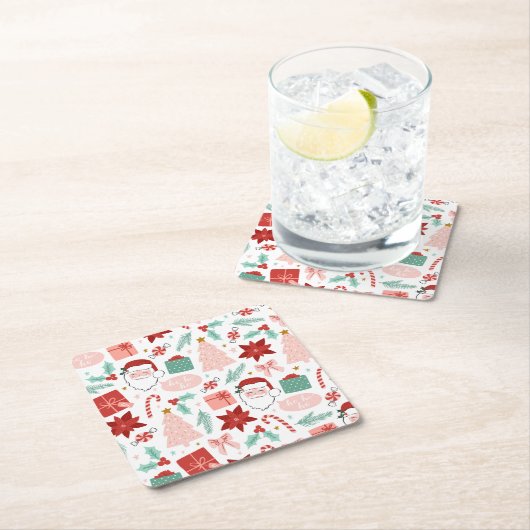 Goedaardige kerst kartonnen onderzetters (Insitu)