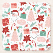 Goedaardige kerst kartonnen onderzetters (Voorkant)