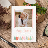 Goedaardige kerstbomen Cozy Photo Holiday Kaart