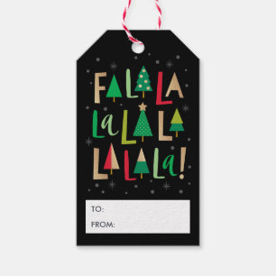 Goedaardige kerstcadeautags voor bomen cadeaulabel