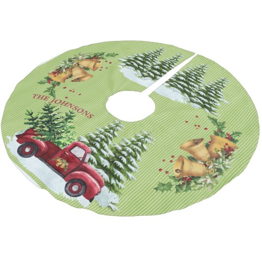 Goedaardige kerstscène Treeit sneeuwrode vrachtwag Kerstboom Rok (Gekanteld)