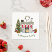 Goedaardige kerstscènemode Familienaam Servet (Insitu)