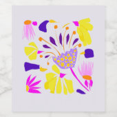 Goedaardige natuur print Etiket voor voedsel en dr (Enkel label)