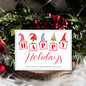 Goedaardige Prettige feestdagen Gnomes Red Busines Feestdagenkaart