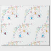 Goedaardige staartjes in kooiwrapppapier cadeaupapier (Vlak)