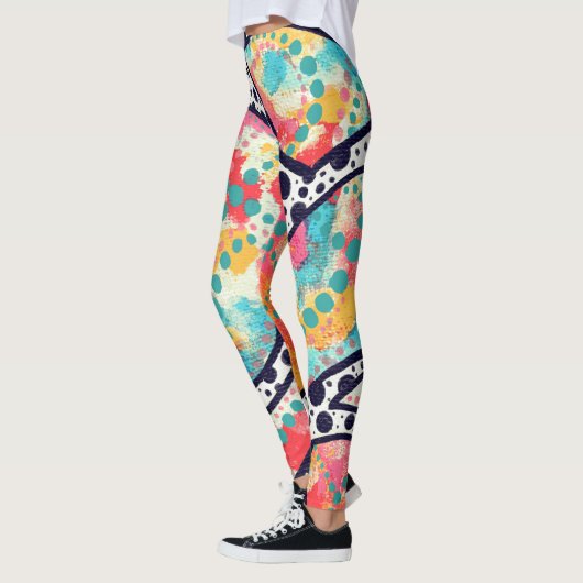 Goedaardige stieren, Stippen en funky Lines Origin Leggings (Links)