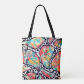 Goedaardige stieren, Stippen en funky Lines Origin Tote Bag (Achterkant)