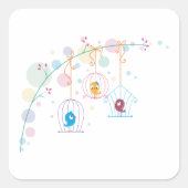 Goedaardige vogels op het kanaalplein Sticker (Voorkant)