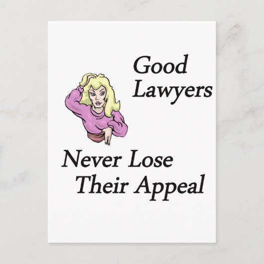 Goede advocaten briefkaart (Voorkant)