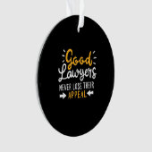 Goede advocaten verliezen hun beroep nooit ornament (voorkant)