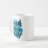 Goede, alleen-blokjes Waterverf Mok (Voorkant links)