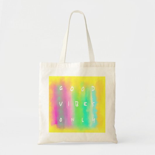 Goede, alleen vrolijke, kleurrijke verf tote bag (Voorkant)